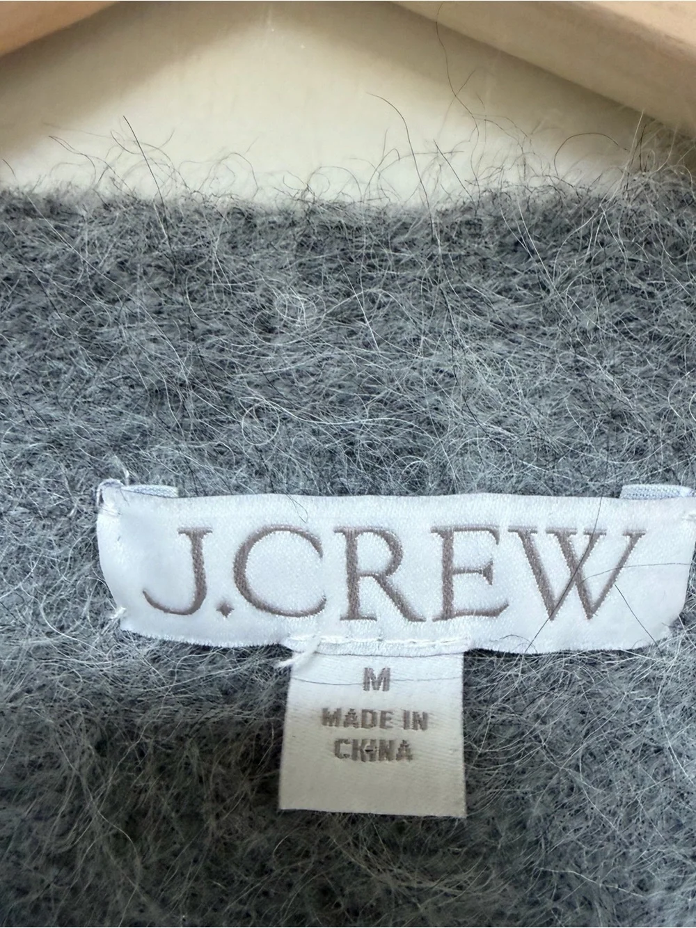 J Crew Alpaca Cardigan Gray Oversized Size Medium Fuzzy Quiet Luxury Minimalist